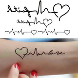 Lianfudai Waterproof Temporary Tattoo Sticker English Letter Words Arrow Fashion Pattern Flash Tatoo Fake Tatto for Women Men