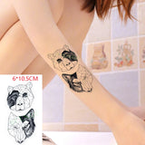 Lianfudai Waterproof Temporary Tattoo Sticker Totem Small Lovely Snake Animal Fake Tatto Flash Tatoo  Hand Leg Arm Back for Men Women