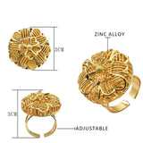 Lianfudai - Adjustable Ring Personalised Jewelry Valentine's Day Luxury Woman Gift Flower Rings Accessories Arabic Designer Wholesale