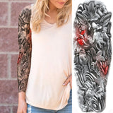 Lianfudai Sexy Full Arm Temporary Tattoos Sticker For Women Men Adult Gun Nun Vines Realistic Fake Tattoo Sleeves Large Tatoos Paste