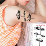 Lianfudai Waterproof Temporary Tattoo Sticker Totem Small Lovely Snake Animal Fake Tatto Flash Tatoo  Hand Leg Arm Back for Men Women