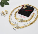 Lianfudai - Necklace Sets For Women Dubai Habesha Eritrea Gold Jewelery Nigerian Wedding Jewelry Set High Quality Heart  Bridal Indian