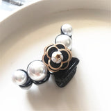 Lianfudai - Hair Claw Clip Clamp For Women Girl Camellia Flower Floral Banana Pearl Korean Handmade Fashion Head Accessories Mujer Wholesale