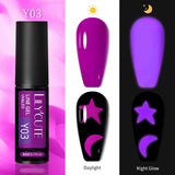 Lianfudai 5ML Colorful Reflective Glitter Liner Gel Polish Sparkling Painting Nail Polish Semi Permanent UV Gel Lines French Nail