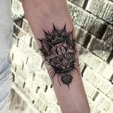 Lianfudai Tatoo Waterproof Cat Japanese Cute Pet Arm Semi Permanent Tattoo Cat Animal Funny Tattoo Sticker Temporary Tattoos for Men Women