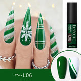 Lianfudai 5ML Colorful Reflective Glitter Liner Gel Polish Sparkling Painting Nail Polish Semi Permanent UV Gel Lines French Nail