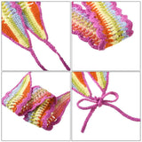Lianfudai Haimeikang New Crochet Hair Band Women Scarf Solid Color Knitting Headbands Bandanas Wide Elastic Hairbands Fashion Accessories