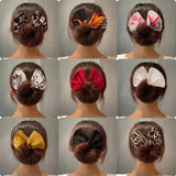 Lianfudai New Fashion Bun Hair Bands Women Summer Knotted Wire Headband Print Hairpin Braider Maker Easy To Use DIY Hair Accessories