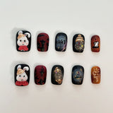 Lianfudai Casual Pinch Short Finished Tip Handmade Nail Art