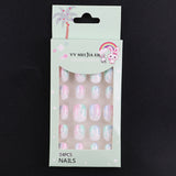 Lianfudai Children's Fake Nails Pieces Boxed Wear Armor Nail Art