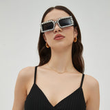 cool sunglasses 2024 Diamond-Embedded Fashion All-Match Trendy Hip Hop Sunglasses Stage Catwalk Performance Sunglasses Men and Women