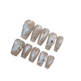 Lianfudai Armor Cat Ice Transparent Gentle Elegant Detachable Nail Art