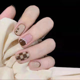 Lianfudai Armor Removable Fake Nails Thin Cute Nail Art