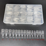 Lianfudai Boxed Tips Seamless Transparent French Square Nail Art