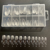 Lianfudai Boxed Tips Seamless Transparent French Square Nail Art