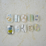 Lianfudai Classy Glamorous New Finished Tip Handmade Nail Art