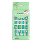 Lianfudai Children's Fake Nails Pieces Boxed Wear Armor Nail Art