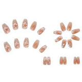 Lianfudai Butterfly White Wear Three-dimensional Ballet Fake Nail Stickers