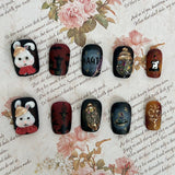 Lianfudai Casual Pinch Short Finished Tip Handmade Nail Art