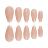 Lianfudai Almond-shaped Wear Tip Solid Color White Nail Art