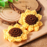 knitted Jewelry New Knitted Wool Flower Sunflower Earrings Creative Design Simple Earrings Pendant