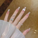 Lianfudai Blooming Gradient Piece Removable Finished Wear Nail Art