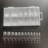 Lianfudai Boxed Tips Seamless Transparent French Square Nail Art