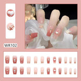 Lianfudai Blooming Gradient Piece Removable Finished Wear Nail Art