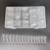 Lianfudai Boxed Tips Seamless Transparent French Square Nail Art