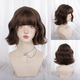 hair Wig Women's Full Head Cover Lolita Short Curly Hair Wool Curly Short Hair Wig Women's Lazy Curly Fashion Cute Full Head Cover