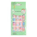 Lianfudai Children's Fake Nails Pieces Boxed Wear Armor Nail Art