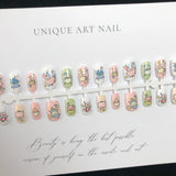 Lianfudai Cartoon Toffee Rabbit Wear Heart Lovely Nail Art