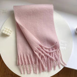 2000s fashion Autumn and Winter New Maillard Cashmere-like Plaid Scarf Women's Winter High-Grade Versatile Shawl Thickened Warm Scarf