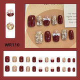 Lianfudai Blooming Gradient Piece Removable Finished Wear Nail Art