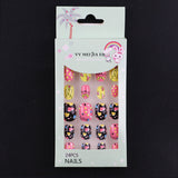 Lianfudai Children's Fake Nails Pieces Boxed Wear Armor Nail Art