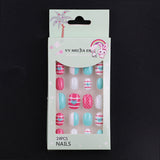 Lianfudai Children's Fake Nails Pieces Boxed Wear Armor Nail Art