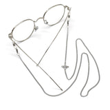 cool sunglasses Three-Dimensional Blind Star Glasses Chain Titanium Steel Mask Chain Single Star Sunglasses Chain Non-Fading Men's and Women's Earphone Chain Lanyard Personality