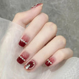 Lianfudai Armor Removable Fake Nails Thin Cute Nail Art