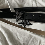 grunge outfits Belt Y2g Belt Women's Decorative High-Grade Skirt Ins Style Personality Star Belt Hot Girl White