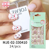 Lianfudai Children's Fake Nails Pieces Boxed Wear Armor Nail Art