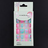 Lianfudai Children's Fake Nails Pieces Boxed Wear Armor Nail Art