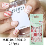 Lianfudai Children's Fake Nails Pieces Boxed Wear Armor Nail Art