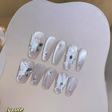 Lianfudai Armor Cat Ice Transparent Gentle Elegant Detachable Nail Art