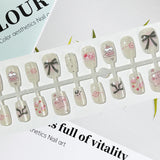 Lianfudai Black Bow Kitty Cat's Cartoon Wear Armor Prefabricated Piece Nail Art