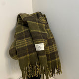 2000s fashion Autumn and Winter New Maillard Cashmere-like Plaid Scarf Women's Winter High-Grade Versatile Shawl Thickened Warm Scarf