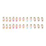 Lianfudai Cartoon Frog Rainbow Wear Armor Female Digital Printing Fake Nail Art