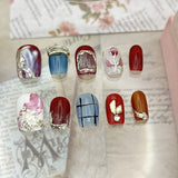 Lianfudai Classy Glamorous New Finished Tip Handmade Nail Art