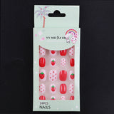 Lianfudai Children's Fake Nails Pieces Boxed Wear Armor Nail Art