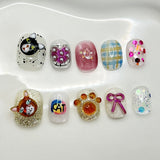 Lianfudai Classy Glamorous New Finished Tip Handmade Nail Art