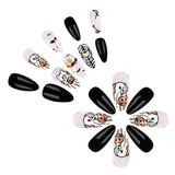 Lianfudai Black White Contrast Color Cute Animal Nail Art